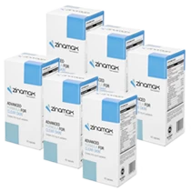 Ensemble de six flacons de Zinamax, illustrant l'offre optimale pour un traitement prolongé de l'acné