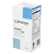 Un flacon unique de Zinamax, représentant l'offre de base pour tester le complément anti-acné