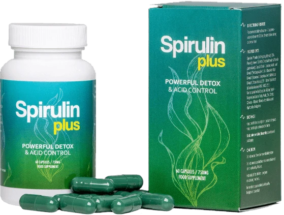 Bouteille de Spirulin Plus, supplément détox et équilibre acido-basique